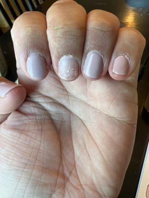 Gel coming off after only three days