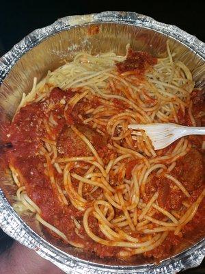 Here what I recieved for $18.00+ delivery fee and tip. Vincenzo's you all need a meeting, your food has gone downhill.