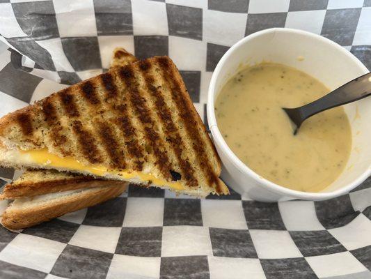 Grilled Cheese and Soup... no Tomato today