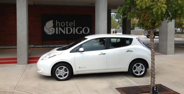 Our Nissan Leaf is 100% electric.  It's has plenty of range for trips around town.