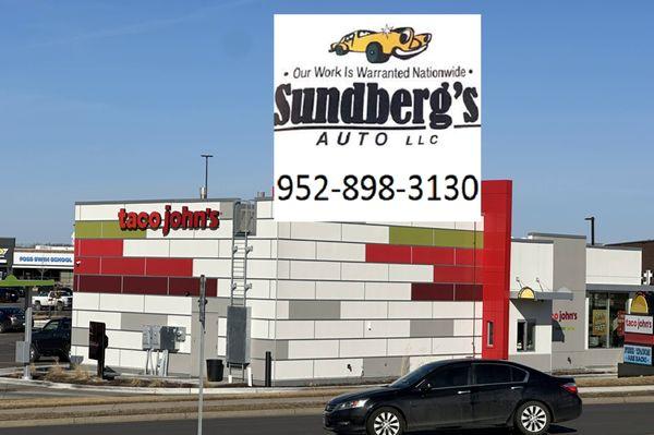 South East Burnsville Center, near Hyundai Dealer.  Sundbergsautomotive.com 952-898-3130 We charge about 40% less than the dealer.