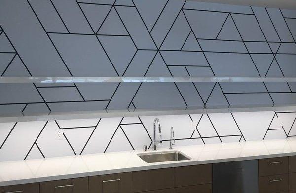 Backsplash Custom Wallcovering for Office Kitchen (Printing and Installation)