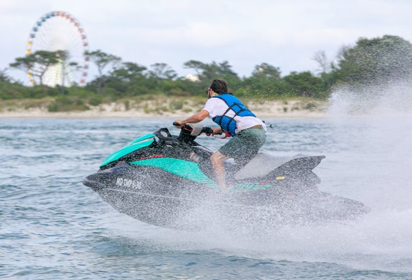 Home of Ocean City's 6 Mile Jet Ski Ride down Assateague Island!  The best ride and riding area in OC!