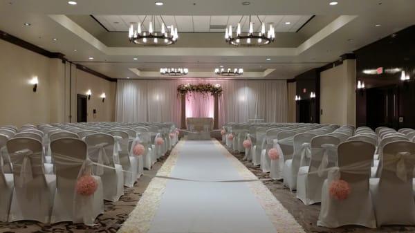 The ceremony for today's wedding at The Westin DFW hotel