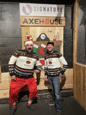 Axe house Christmas theme night