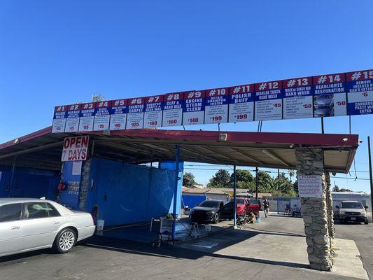 Drive up car wash