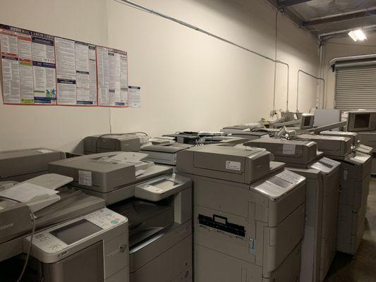 All of our copiers are completely clean and do not have any major cosmetic wear. Fully operational and function as intended!