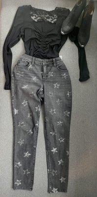 Glitter Star jeans. We have them in silver, gold and hombre silver/gold.