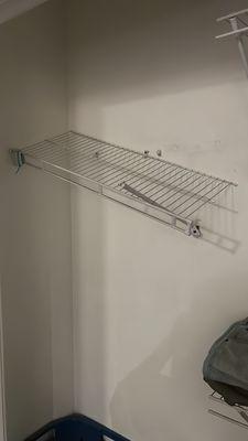 Broken closet shelf