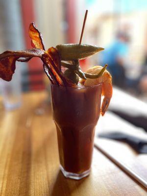 Bacon and shrimp Bloody Mary