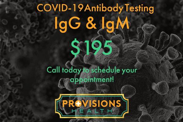 COVID Antibody Testing! IgG & IgM- for business onsite or individuals!