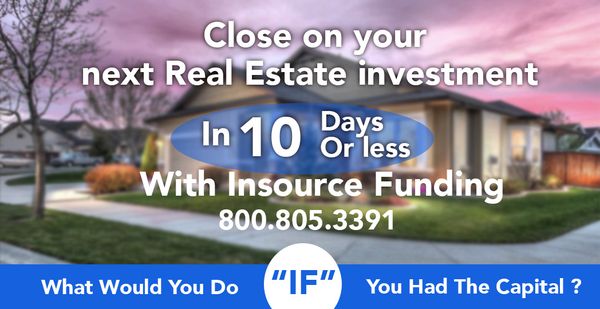 investing in real estate is easy with insource funding 800-805-3391