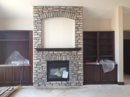 Stone fireplace by Vortex