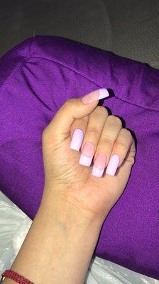 French tip and regular polish