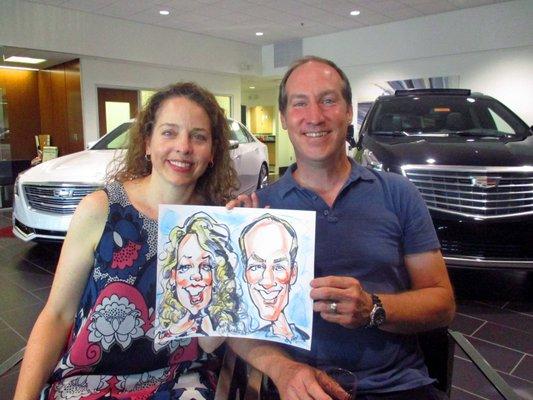 Suburban Cadillac-Caricature Event