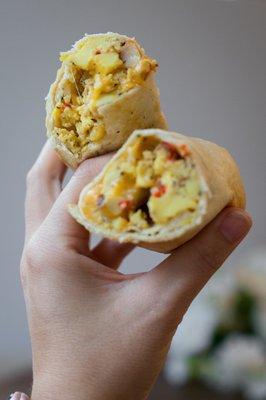 Yummy breakfast burrito!