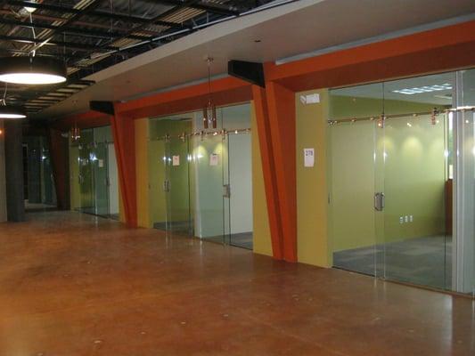 All glass walls and doors!