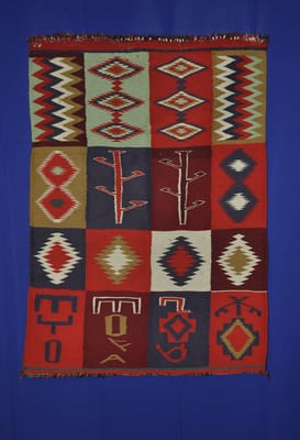 A fine Navajo Germantown Sampler blanket, c. 1880