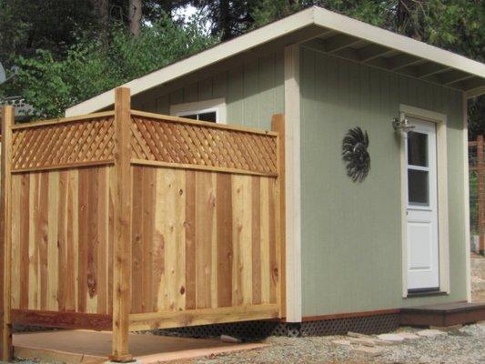 Outside Shower and Utility Shed