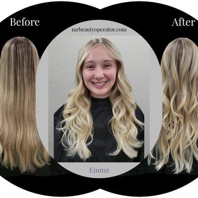 Full Blonde Highlights with Haircut. Light Blonde. Blonde Specialist  Brightan-mrbeautyoperator