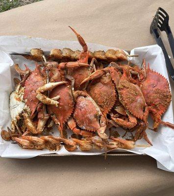 Fresh Steamed Crabs