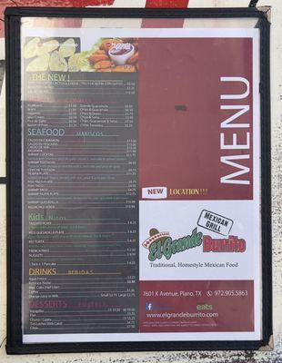 Menu Back