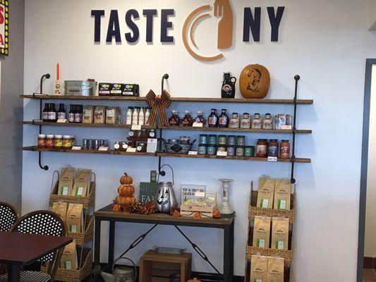 We are the official Taste NY store for the airport offering a wide variety of regional products to take with you on your trip