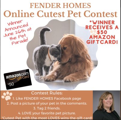 CONTEST ALERT‼ Fender Homes is giving away a 50 Amazo https://www.facebook.com/fenderhomes/photos/a.400579826959631/1444875689196701/