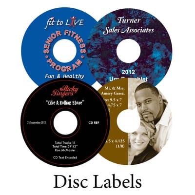 Add a professional touch to your CDs with custom labels!