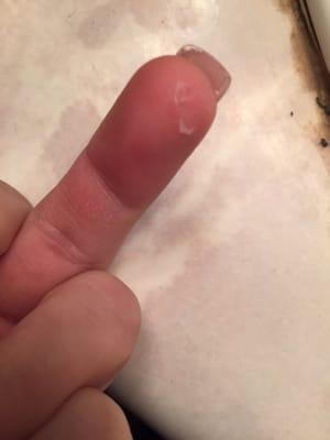 Cut my finger, never stopped to check or apologize.