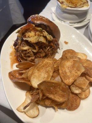 Pork shoulder sandwich