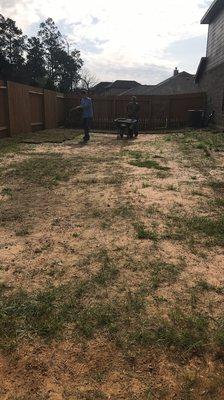 Laying 7 1/2 pallets of sod