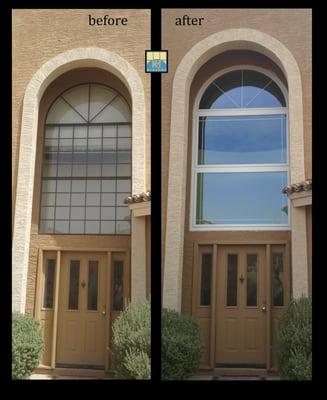 Replacement Windows in front of the house changed the look of this home!