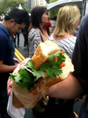 SF street food festival 2013-08-17: Slow-cooked pork bánh mì - 4 stars