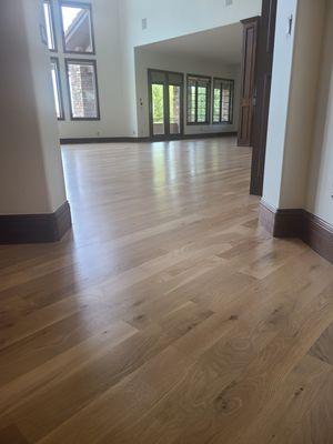 Beautiful white oak, installed, sanded and finished