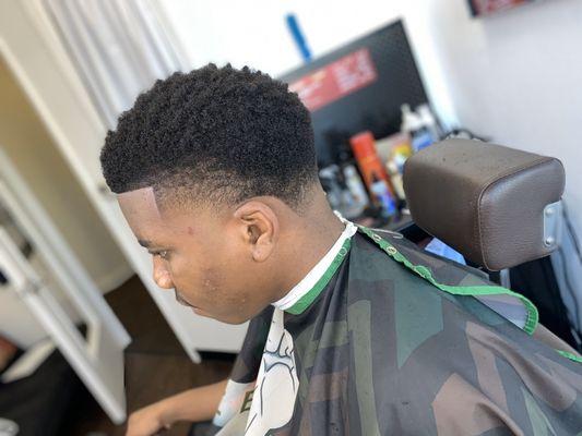 High temp fade, with coiled top