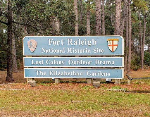 Entry to Ft. Raleigh National Historic Site