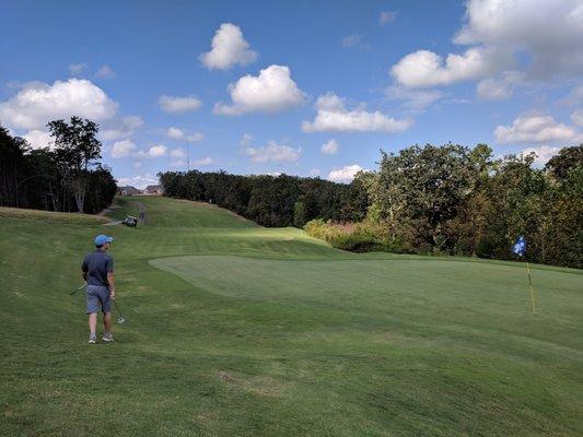 Looking back on the 13th hole.