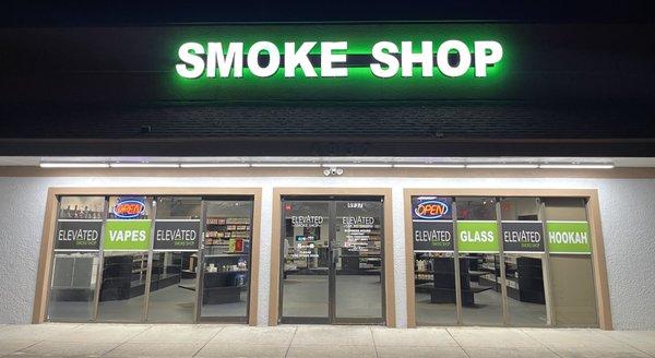 Elevate your smoke shop experience, come see our mega store for the biggest selection of Vapes, Disposables, Hookah, e-liquids and more...