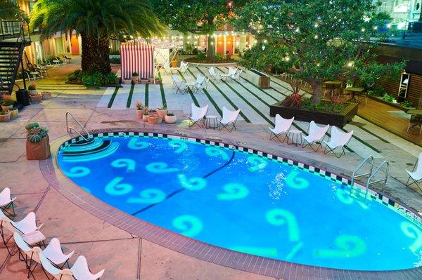 Poolside courtyard