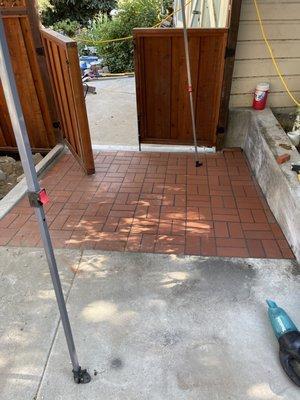 Concrete boarders and brick paver