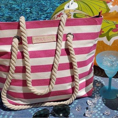 Porto Vino Canvas Tote Beach Seabreeze Purse