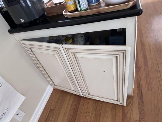 Broken cabinet repaired