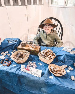 We love supporting young entrepreneurs like Ryan here who joined us at The Local selling petrified wood he hunted and dug up all on his own!