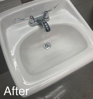 After sink cleaning