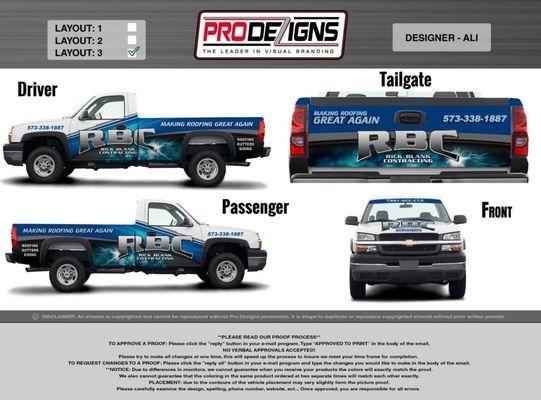 New truck wrap