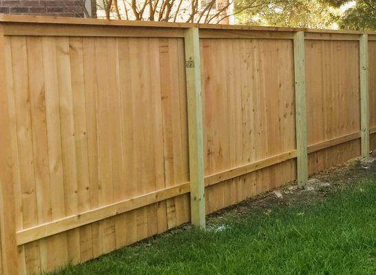 newly repaired fence