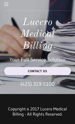 Lucero Medical Billing Your Full Service Solution Logo - Dark / Medium