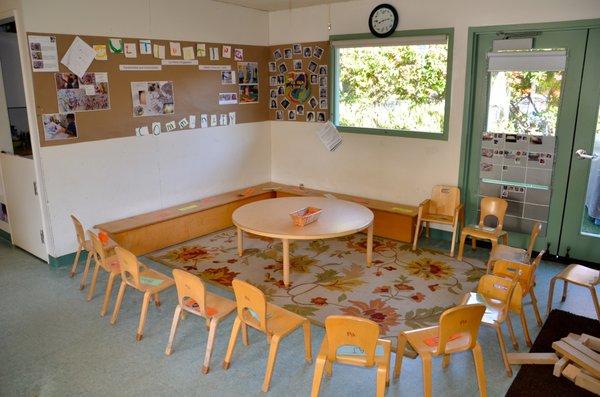 Gathering space in the 2-3 year old classroom