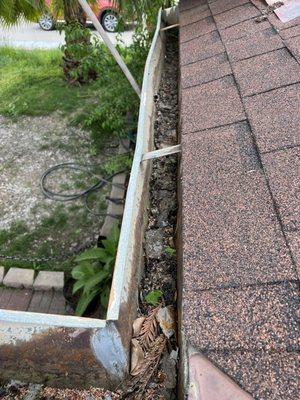 Gutters before our Gutter Clean